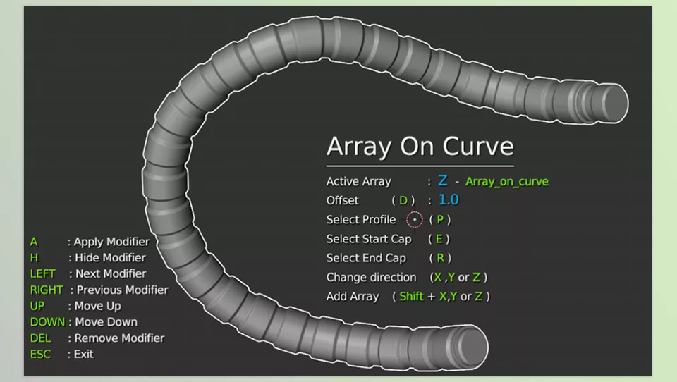 Blender - Speedflow - With the Array modal you can manage multiple Array Modifiers directly in the modal!