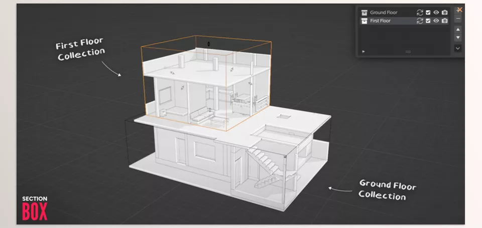 Blender - Section Box - Keyframe any setting you need to produce everything you want