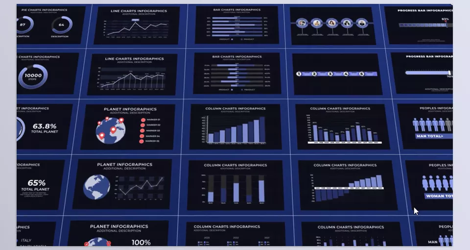 Infographics Pack MOGRT - Transform your video content with sleek, customizable templates