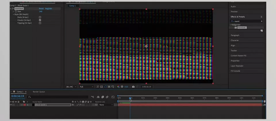 memleak - A truly infinite Glitch Generator for After Effects