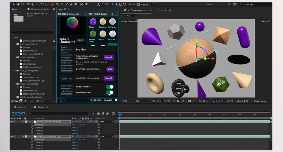 Super 3D - Seamlessly swap textures or models on existing layers while preserving animations for a smooth workflow.