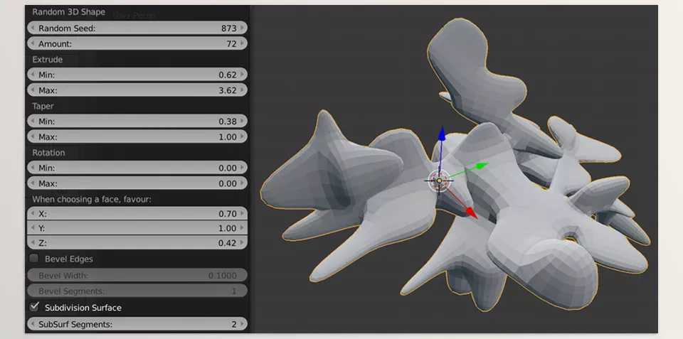 Shape Generator - Effortlessly generate an endless array of distinctive 3D shapes.