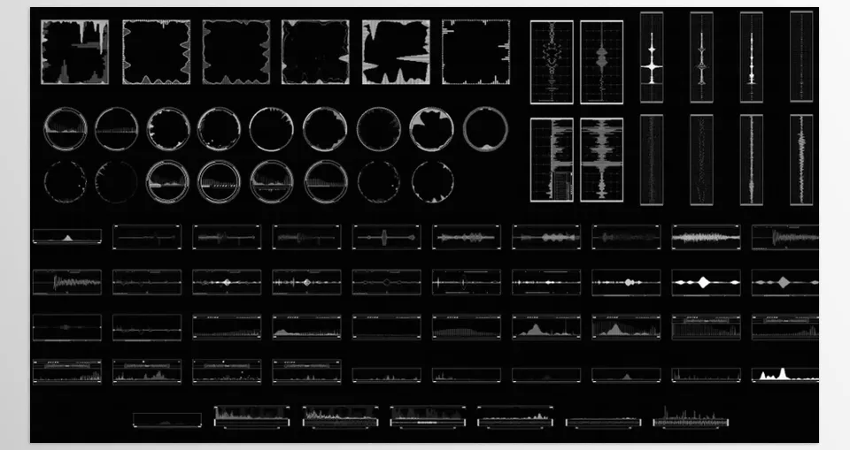 Infographic Elements Audio Motion for After Effects - Bring data to life with vibrant audio-responsive visuals and futuristic HUD animations.