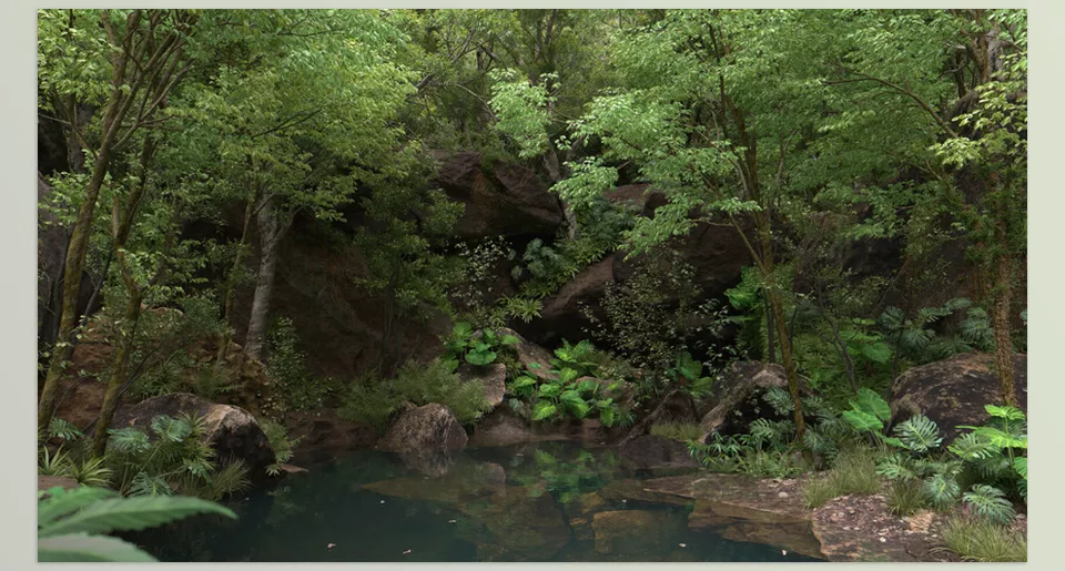 Jungle Scapes For Blender - Utilize the TerraScape Manager to effortlessly manage every detail of your models.