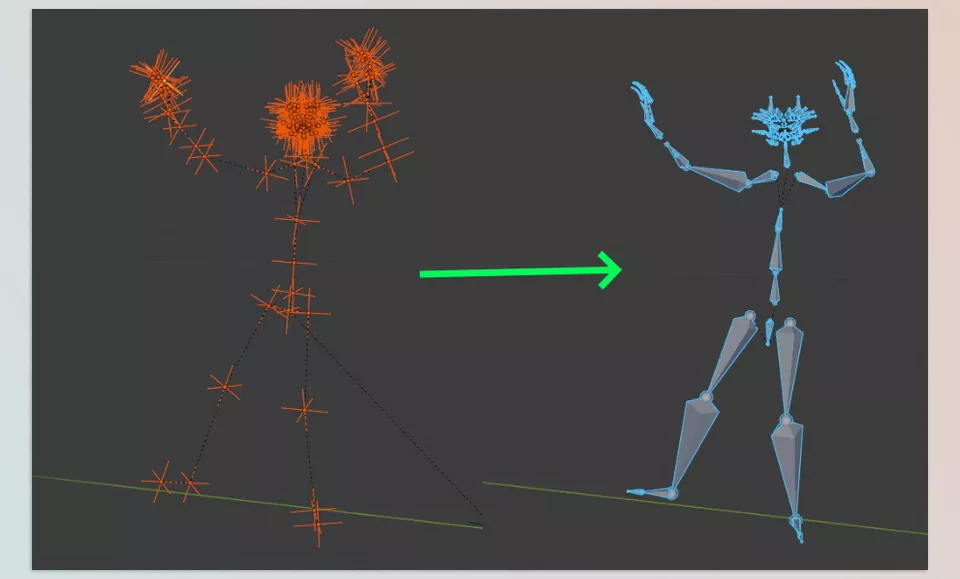 Empties To Bones - Transform your chain of animated or static empties into a bone-based armature.