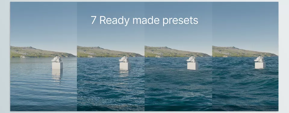 Physical Open Waters - Eevee's real-time responsiveness lets you prototype stunning scenes in seconds.