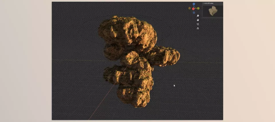 Rock Cliff Maker Addon - Effortlessly make perfect 3d work like rock islands, forests, and nature environments.