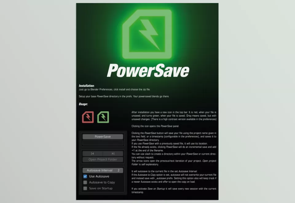 PowerSave - A tool designed to simplify the saving process and make it more accessible and user-friendly.