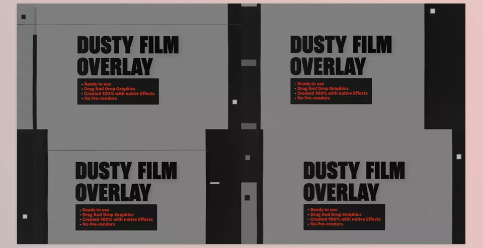 Animated Film Reel Overlays Pack For Premiere Pro - Every Film Reel Overlay is consolidated into a single graphics clip.