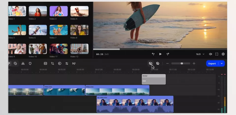 Movavi Video Editor - Frame-precise cuts in a click