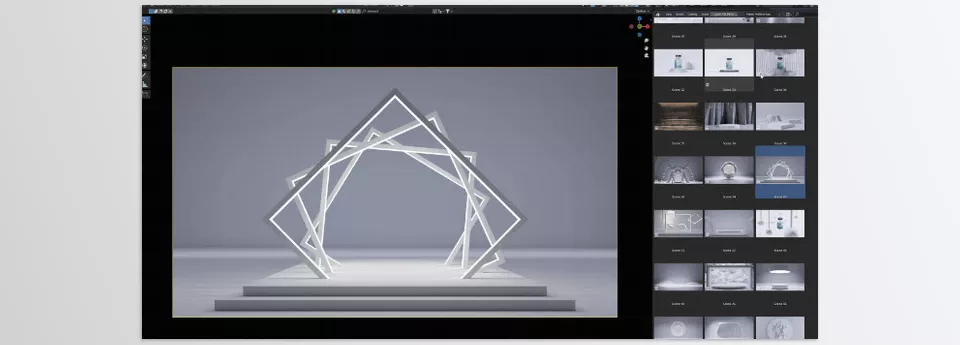 Alt Tab Ilumnia Product Showcase Library - Easily integrate by dragging and dropping into Blender scenes.