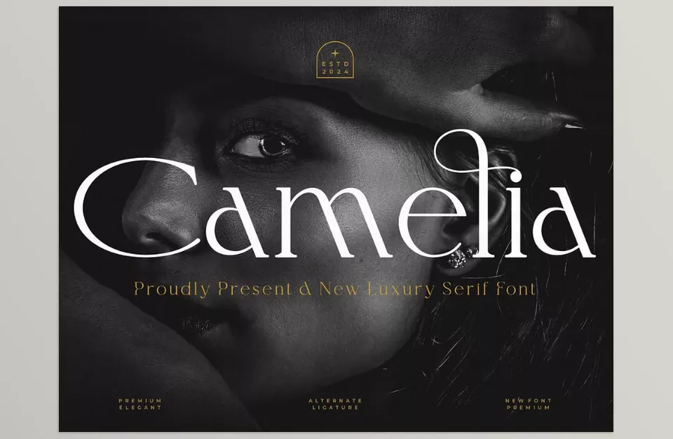 Camelia Elegant Serif Font - A refined serif font that radiates sophistication and elegance.