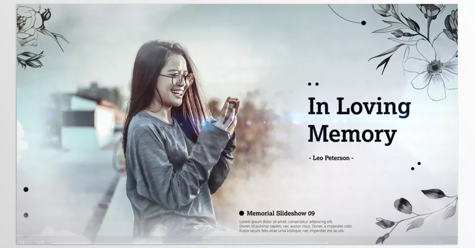 Videohive - Memorial Slideshow - Create heartfelt tributes effortlessly with this fully customizable template.