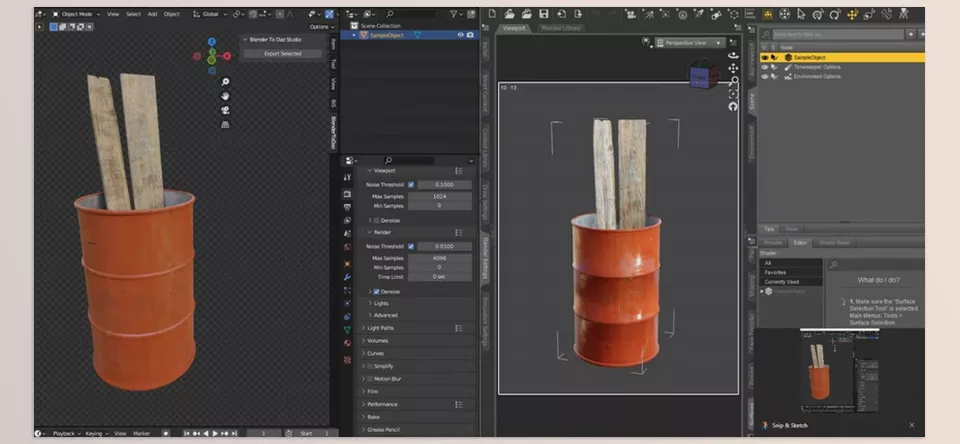 Blender To Daz Studio Plugin - Works with multiple Blender objects!