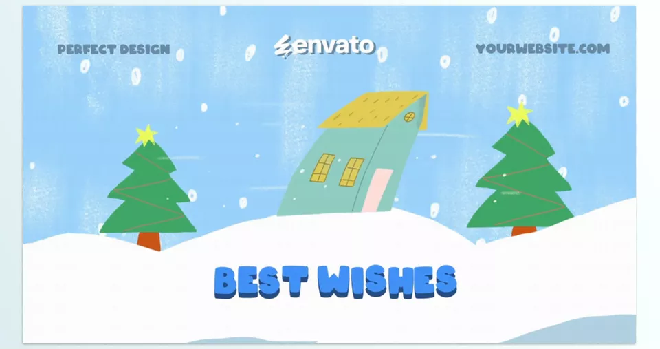 Videohive - Cartoon Christmas Typography for After Effects - Create festive holiday content with charming, animated scenes that bring warmth and joy to any project.