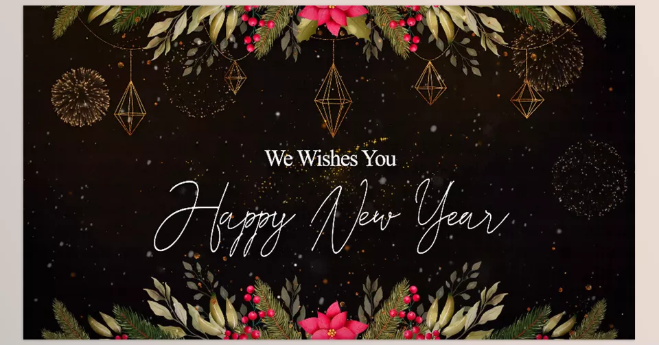 New Year Wishes New Year Greetings V2 - Effortlessly create festive holiday messages with an intuitive design and stunning detail.