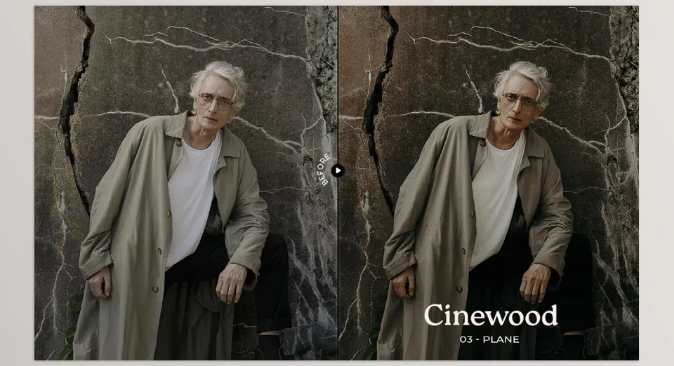 Cinewood Cinematic Portrait Lightroom Presets - Achieve effortless, warm color grading across desktop and mobile platforms to enhance your photography projects.