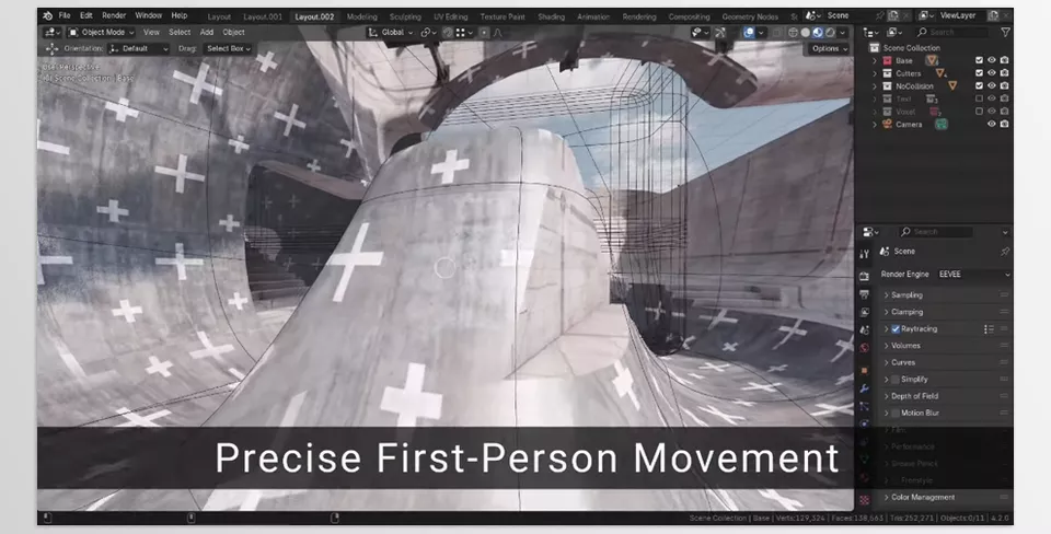 Omnistep - Record dynamic walkthroughs and fly-throughs with intuitive camera controls and seamless physics integration.