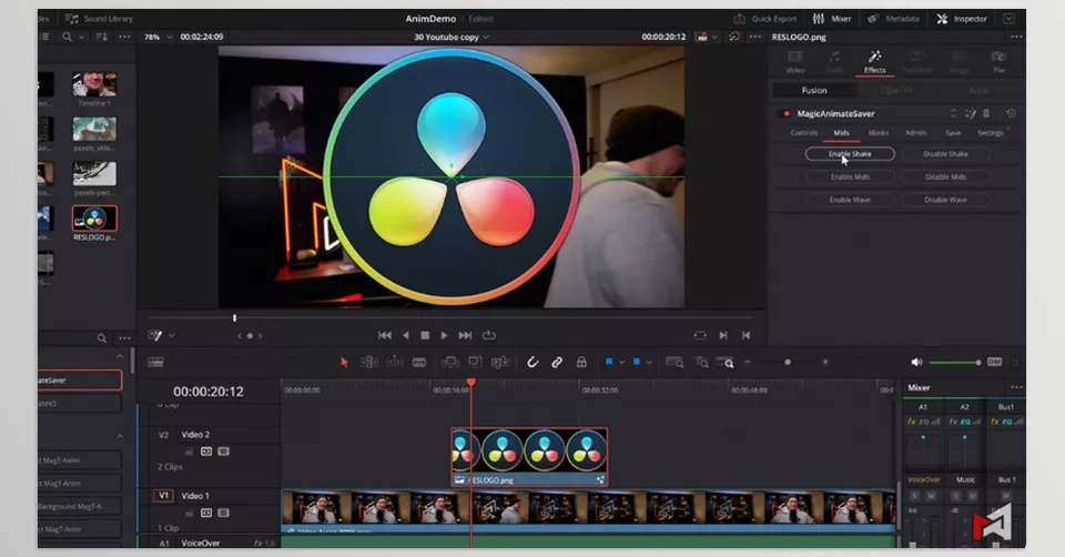 MagicAnimate for Davinci Resolve - Effortlessly create stunning motion effects with just a click.