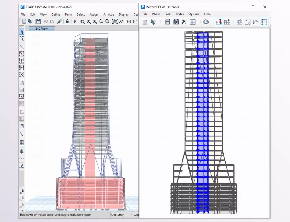 Perform3D - You can export 3D models from SAP2000 or ETABS to use as a starting point for your Perform3D model.