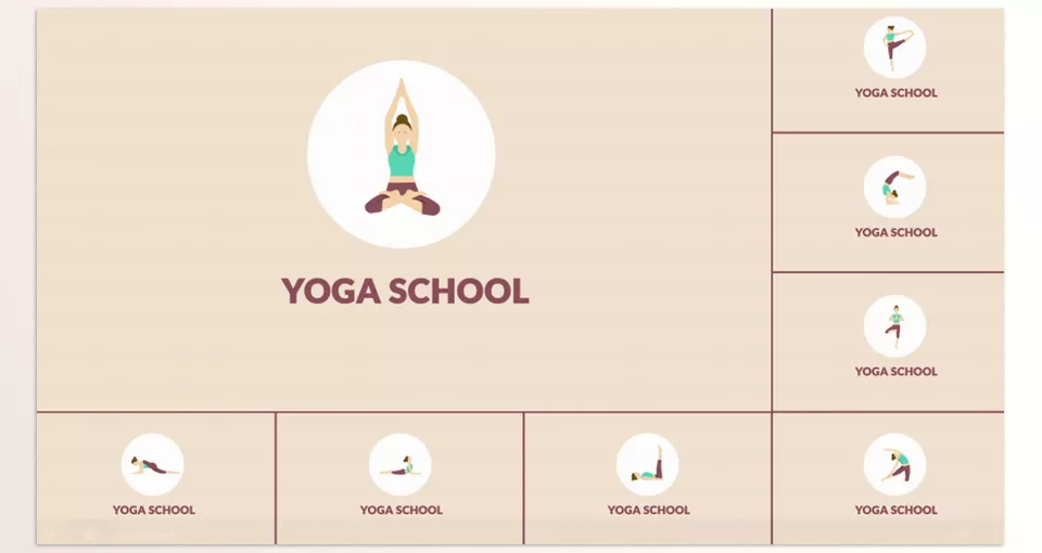 Yoga School Logo Reveal for After Effects - Fully customizable colors and poses to suit any project.