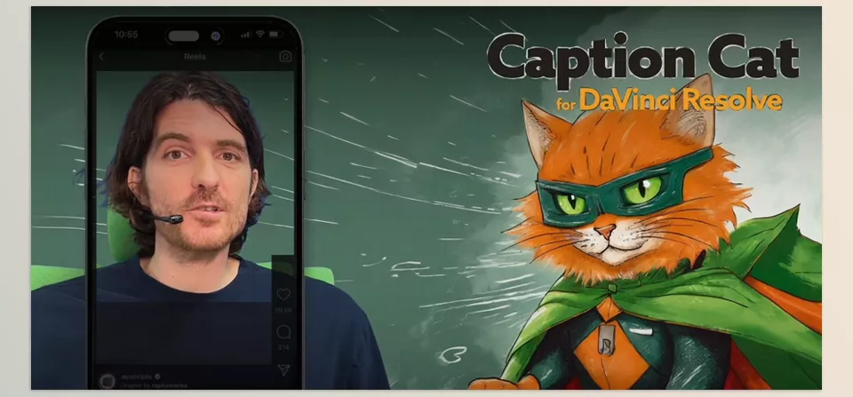 Caption Cat for Resolve - Create Engaging, Animated Captions for Social Media Right Inside DaVinci Resolve.