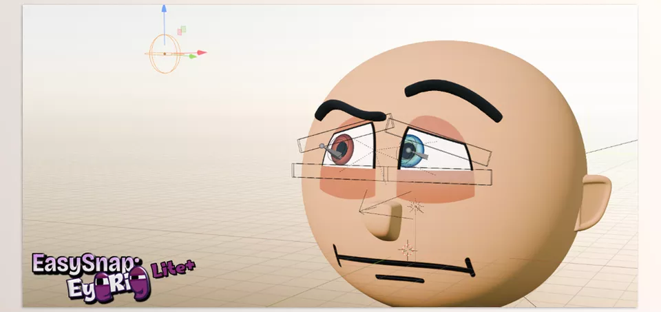 EasySnap Eye Rig - 2D cartoon eyes on a 3D character in a "SNAP"!