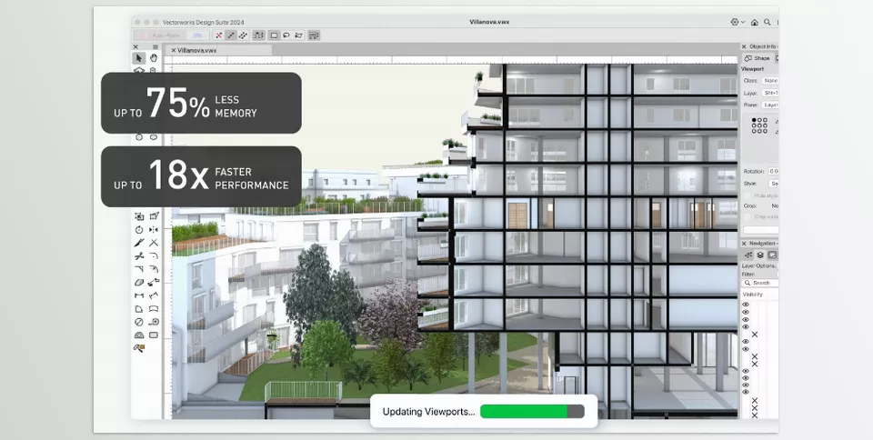 Vectorworks - Faster Rendered Section Generation.