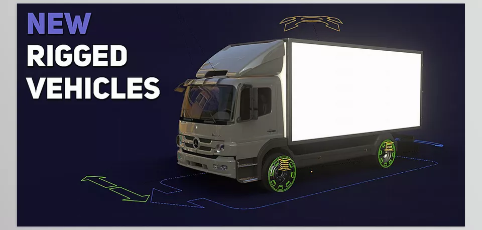 Transportation - Discover a vast collection of high-quality, rigged 3D vehicle models perfect for enhancing any Blender scene.