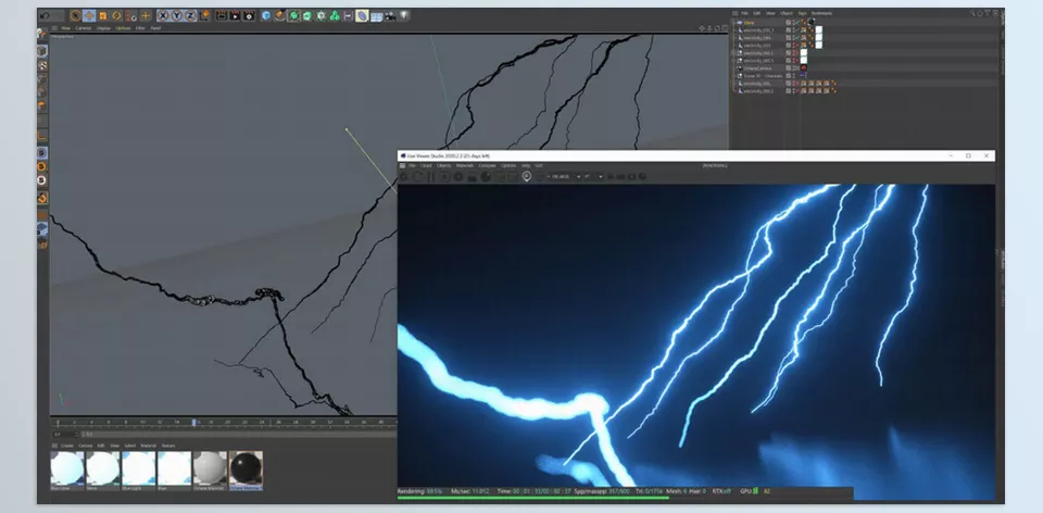 Pixellab - Electricity Collection - Most of the animations come with an animated spline option, which you can render with hair or sweep with geometry if you want to change the thickness of the electricity!