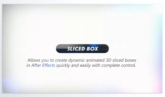 Aescripts – Sliced Box V3 Download v3.31 (Win, Mac)