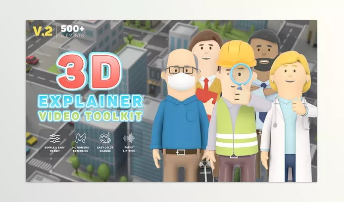 Videohive – 3D Characters Explainer Toolkit v2 Download 26491556