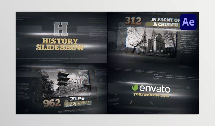 Videohive – History Slideshow for After Effects Download 50564331