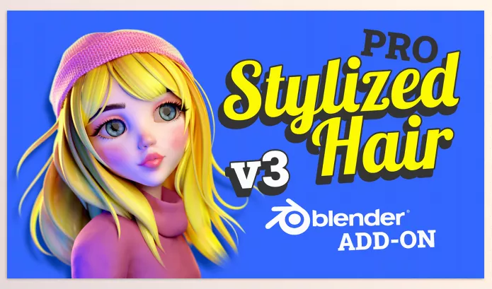 Gumroad – Stylized Hair PRO Download v3.14 (Hair Editing for Blender)