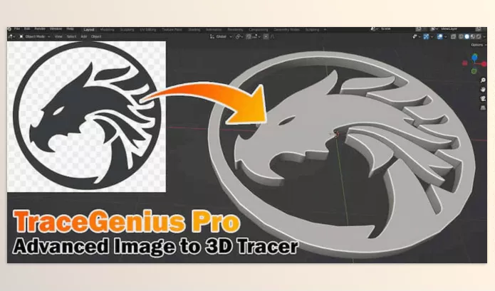 Blender – Tracegenius Pro Download v2.1 (Advanced 2D Image To 3D Mesh Tracer)