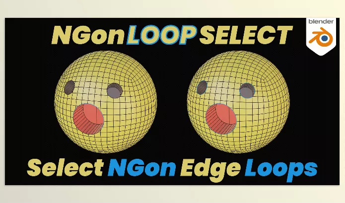 Blender – NGon Loop Select Download v3.1.0 (Select Edge Loops Around Ngons)