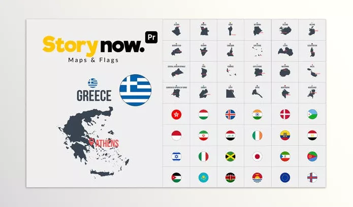 Videohive – Story Now Download 53527832 (Maps and Flags for Premiere Pro)