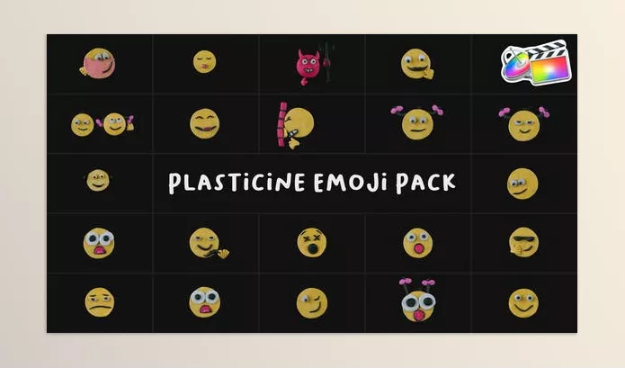 Videohive – Plasticine Emoji Pack FCPX Download 53652395