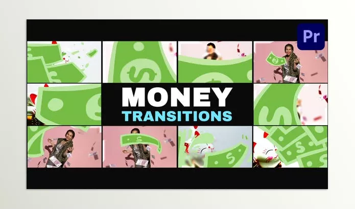 Videohive – Money Transitions Premiere Pro MOGRT Download 53644267