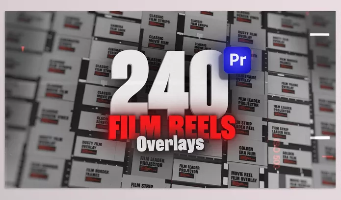 Videohive – Animated Film Reel Overlays Pack For Premiere Pro Download 53921941 (Film Strip, Old Film, Film Roll, 8mm & More)