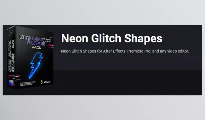 AEJuice – Neon Glitch Shapes for After Effects and Premiere Pro Download