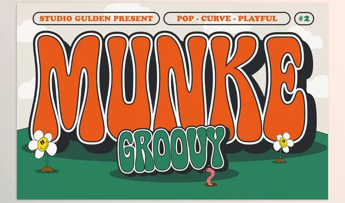 Creative Market – SG MUNKE Groovy Display Font Download 7322806