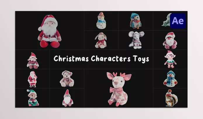 Videohive – Christmas Characters Toys for After Effects Download 55221273