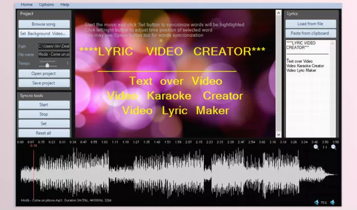 Lyric Video Creator Professional Download v6.2.1 (Win)