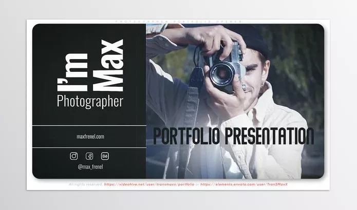 Videohive – Photographer Portfolio Opener Download 55712228