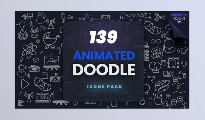 Videohive – 139 Animated Doodle MOGRT Pack Download 55604441