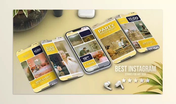 Videohive – Instagram Vertical Reels Yellow Download 55784160