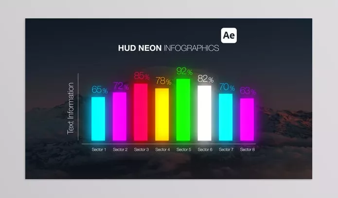 Videohive – HUD Neon Infographics Download 55977233