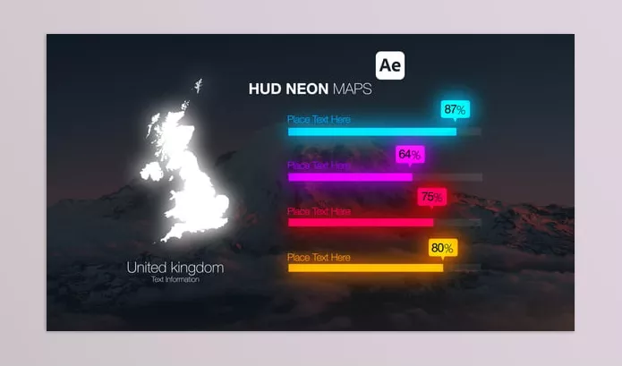 Videohive – HUD Neon Maps Download 55977247