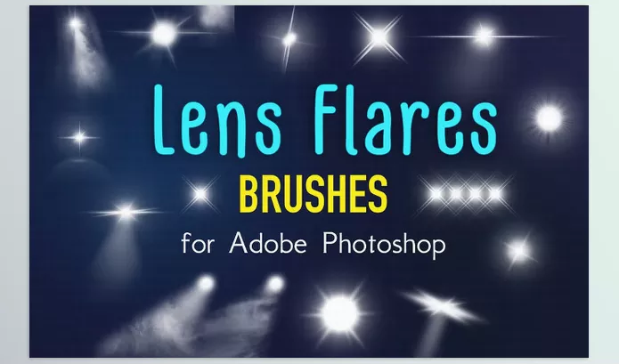 Creativemarket – Lens Flare Brushes for Adobe Photoshop Download 95016587